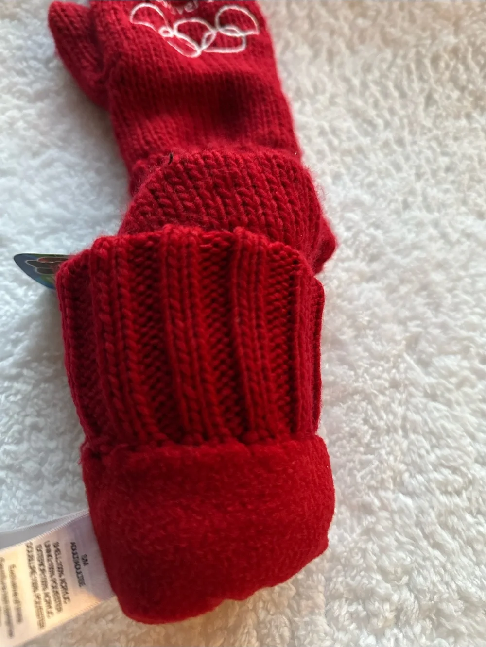 🏅 Vancouver 2010 Winter Olympics Red Mittens — NWT | Adult S/M
